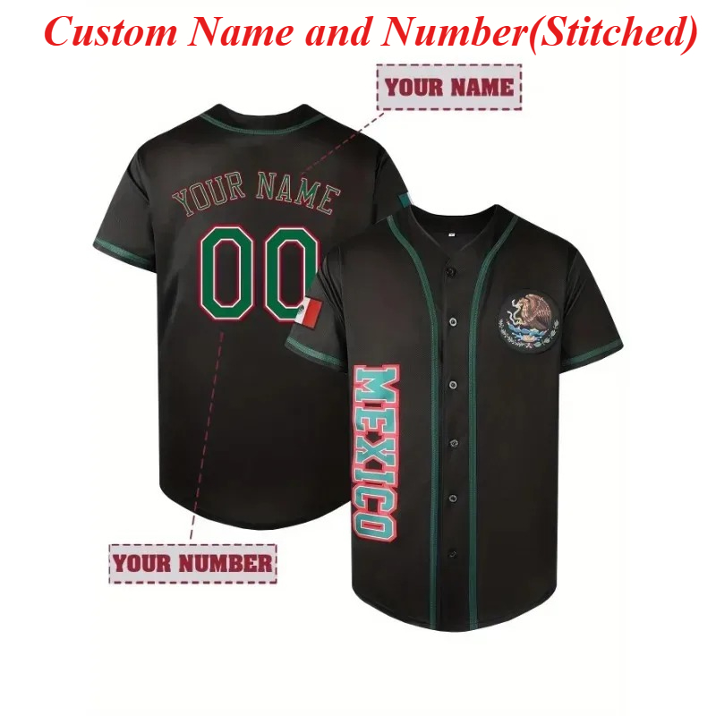Embroidery Name Designs - Męska koszulka baseballowa z krótkim rękawem,