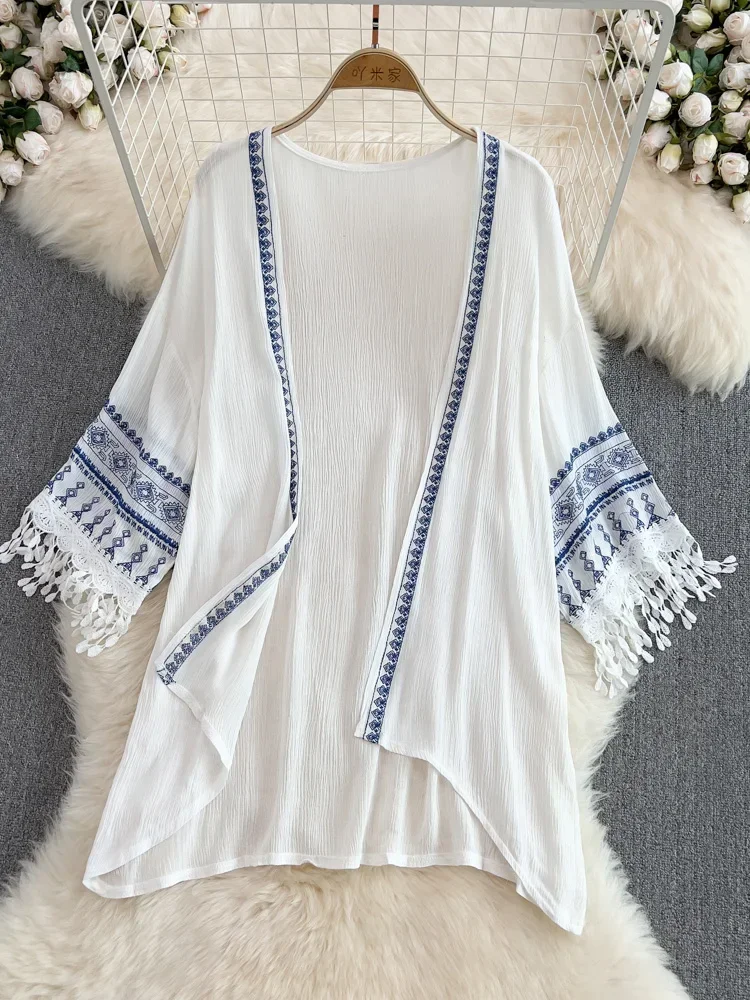 Embroidery Zig Zag Stitch - Letni szal w stylu boho w