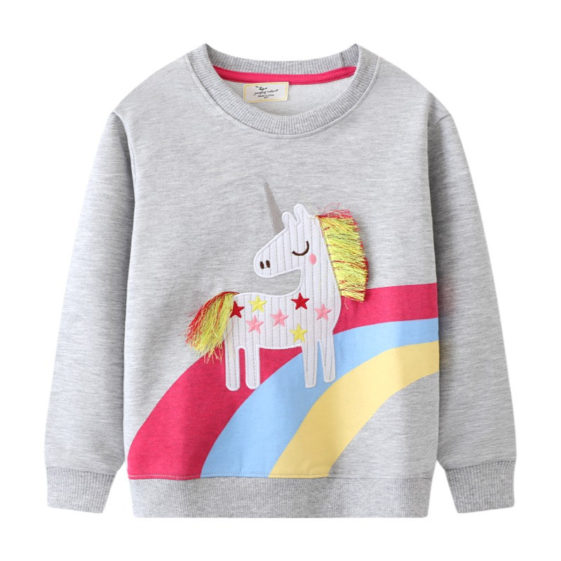 Embroidery Unicorn - Bluzy dziewczęce Jumping Meters z haftem