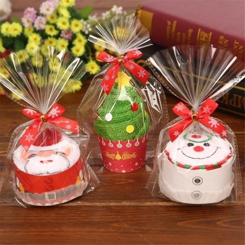 Embroidery Xmas Decorations - Świąteczne ręczniki 30x30cm w kształcie uroczego
