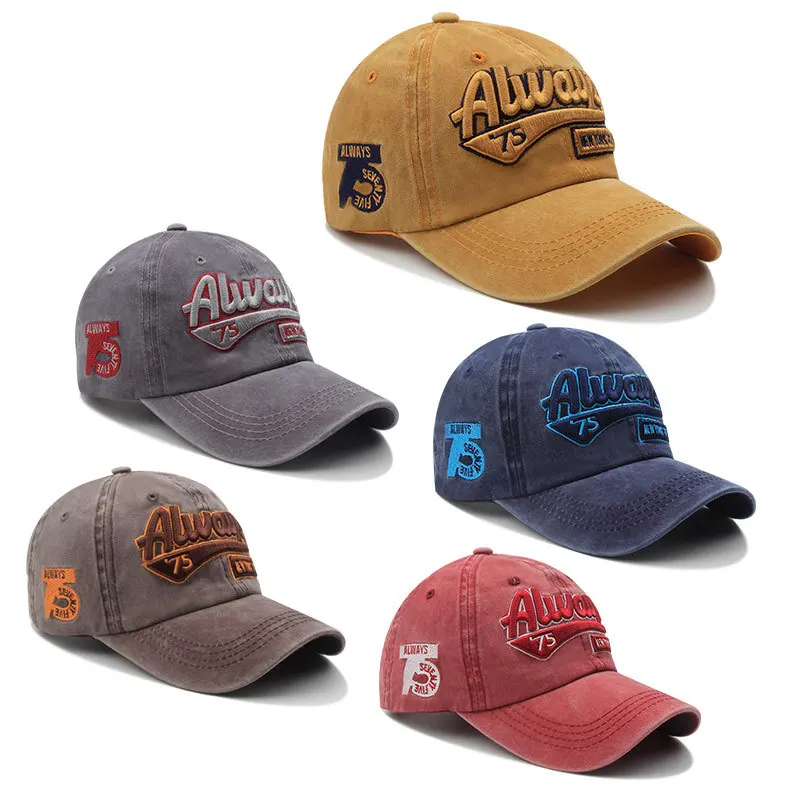 Embroidery Alphabet Designs - Czapka baseballowa unisex z bawełny na