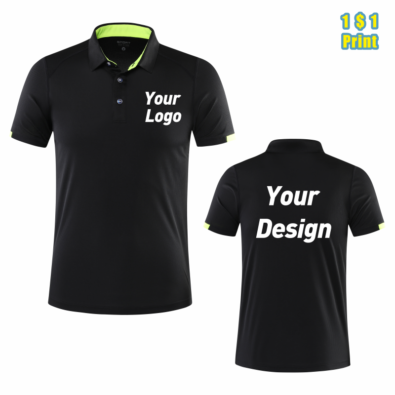 Embroidery Logo - Szybkoschnąca oddychająca sportowa koszulka polo własne