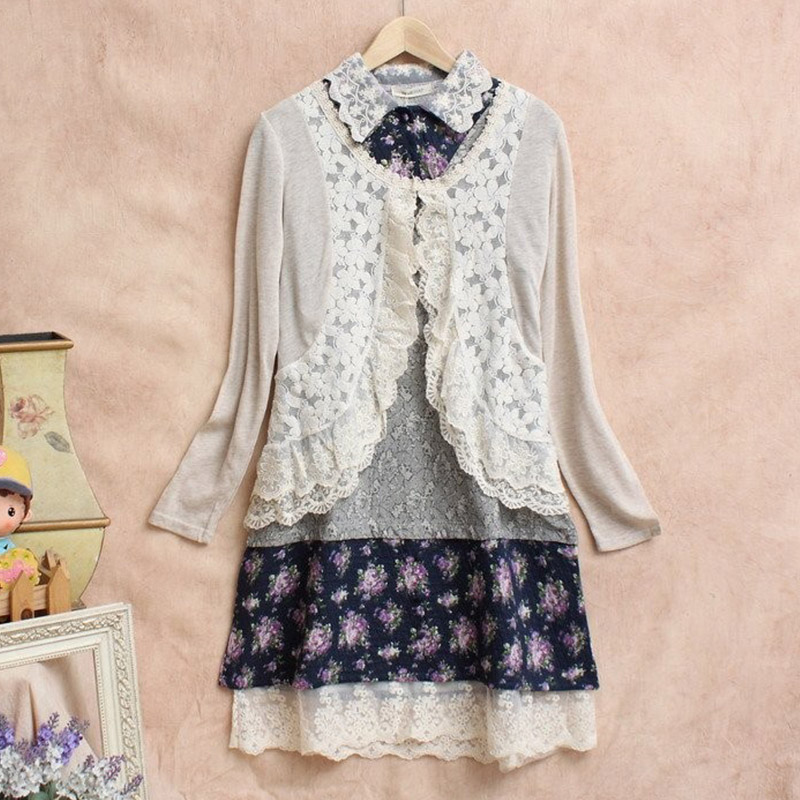 Wiosna styl Mori Girl kobiety  – Embroidery Cardigan recenzja i cena