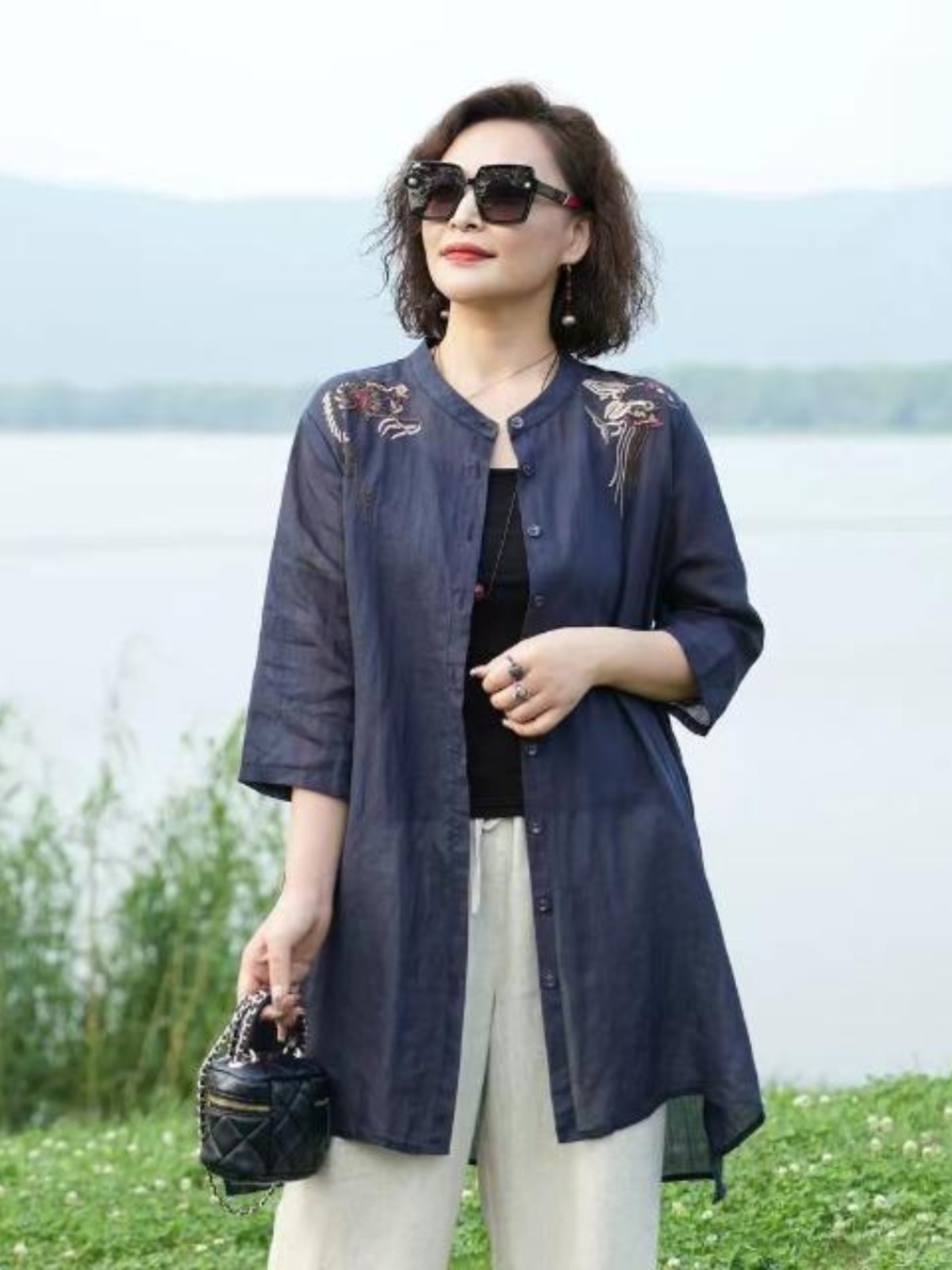 Retro haftowana koszula z mies – Embroidery Cardigan recenzja i cena