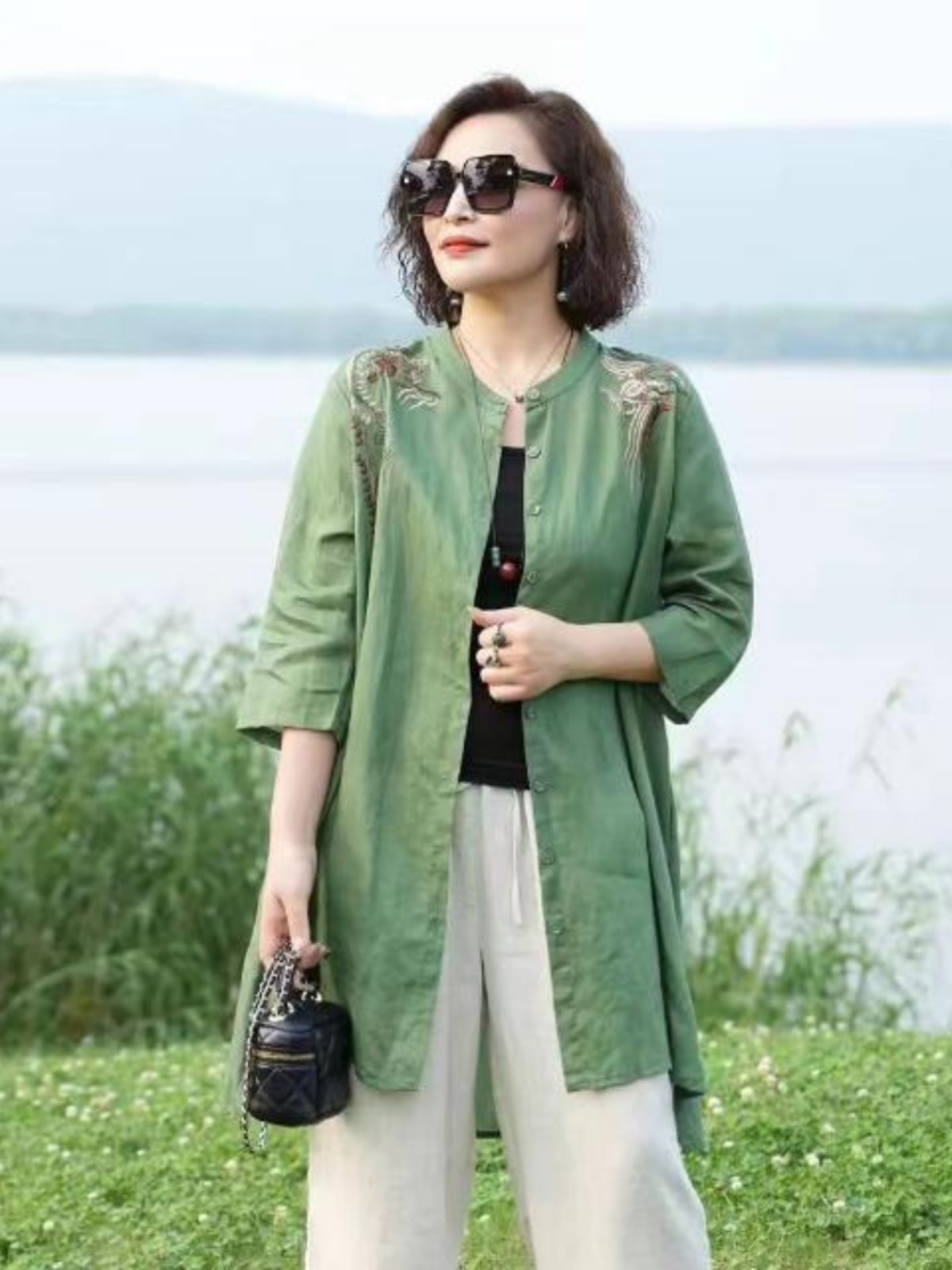 Retro haftowana koszula z mies – Embroidery Cardigan recenzja i cena