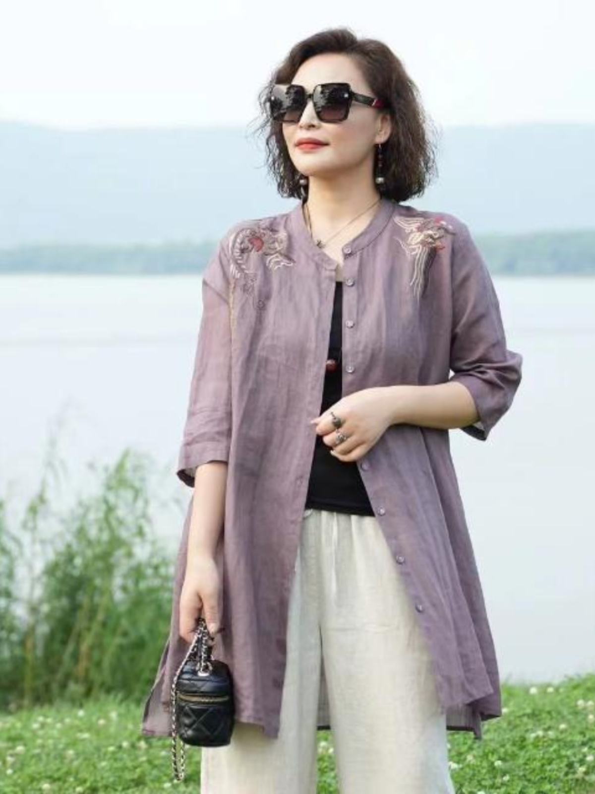 Retro haftowana koszula z mies – Embroidery Cardigan recenzja i cena