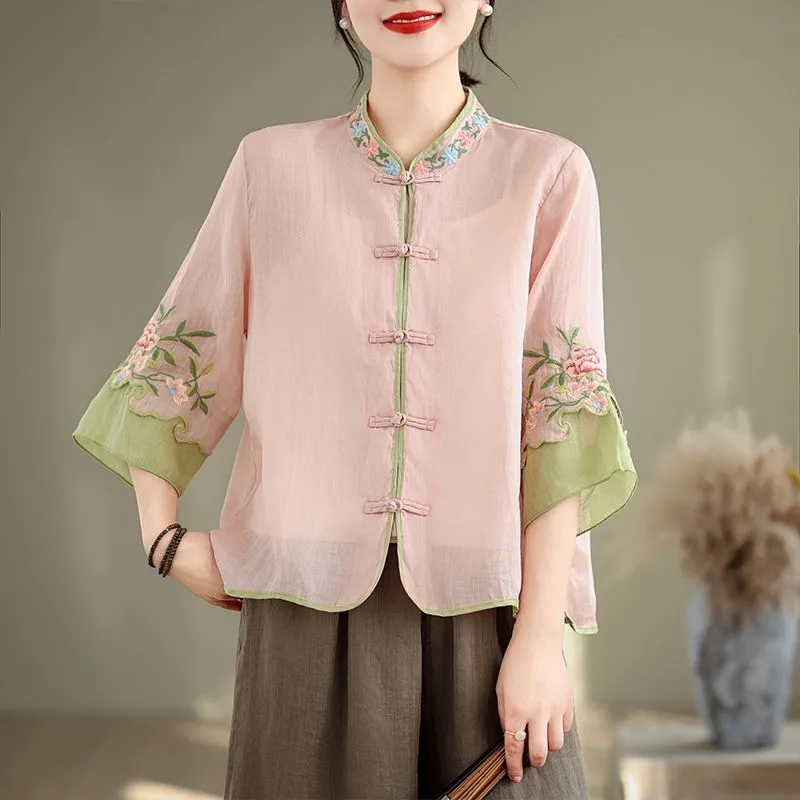 Letnia bawełniana i konopna ko – Embroidery Cardigan recenzja i cena