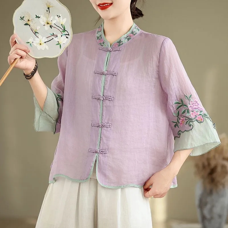 Letnia bawełniana i konopna ko – Embroidery Cardigan recenzja i cena