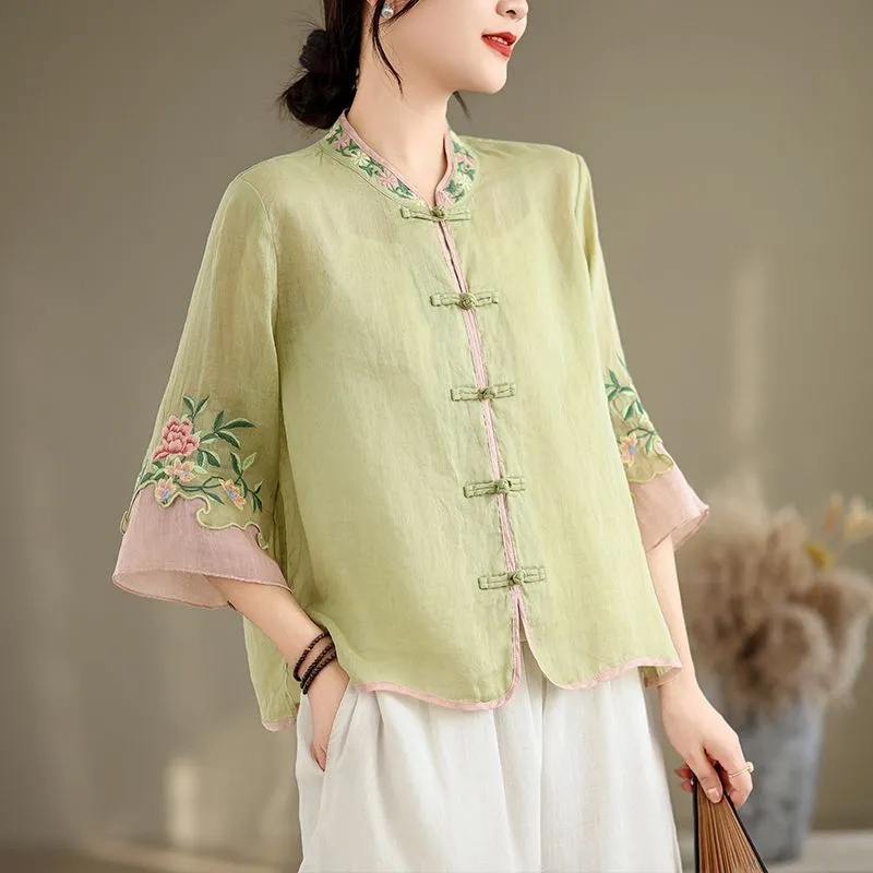 Letnia bawełniana i konopna ko – Embroidery Cardigan recenzja i cena