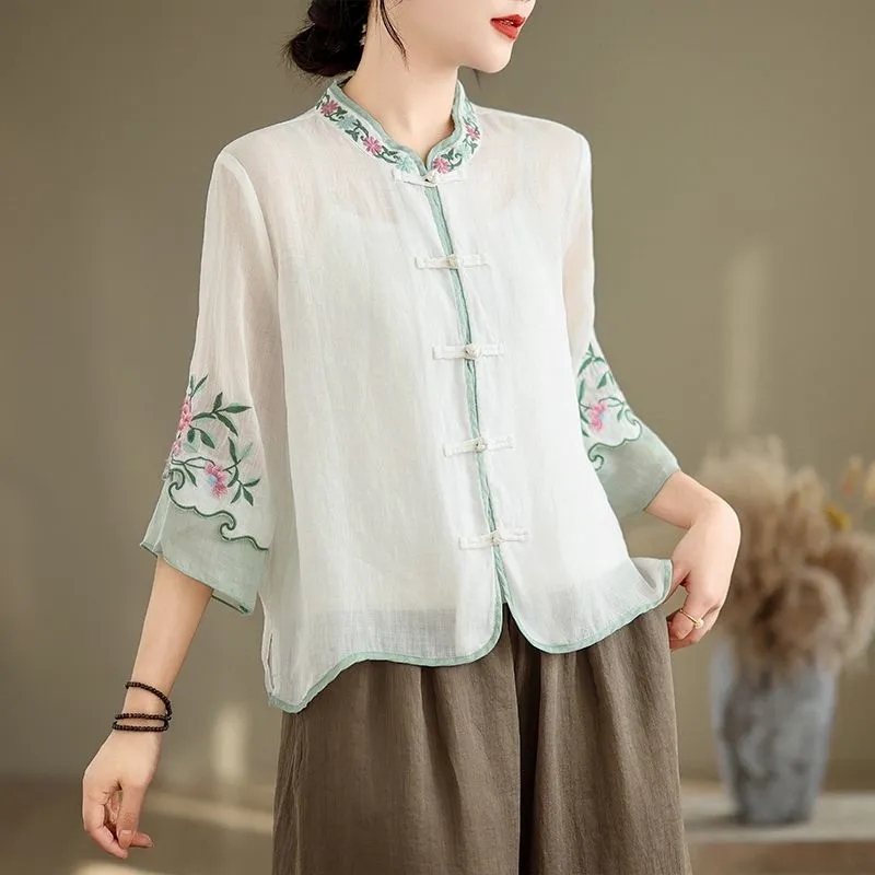 Letnia bawełniana i konopna ko – Embroidery Cardigan recenzja i cena