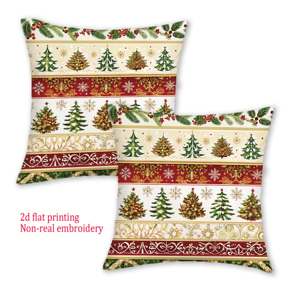 2 szt., płaskie poszewki na po – Embroidery Xmas Decorations recenzja i cena