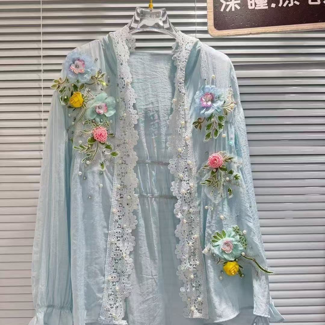 Nowości Oddychające koszulki z – Embroidery Cardigan recenzja i cena