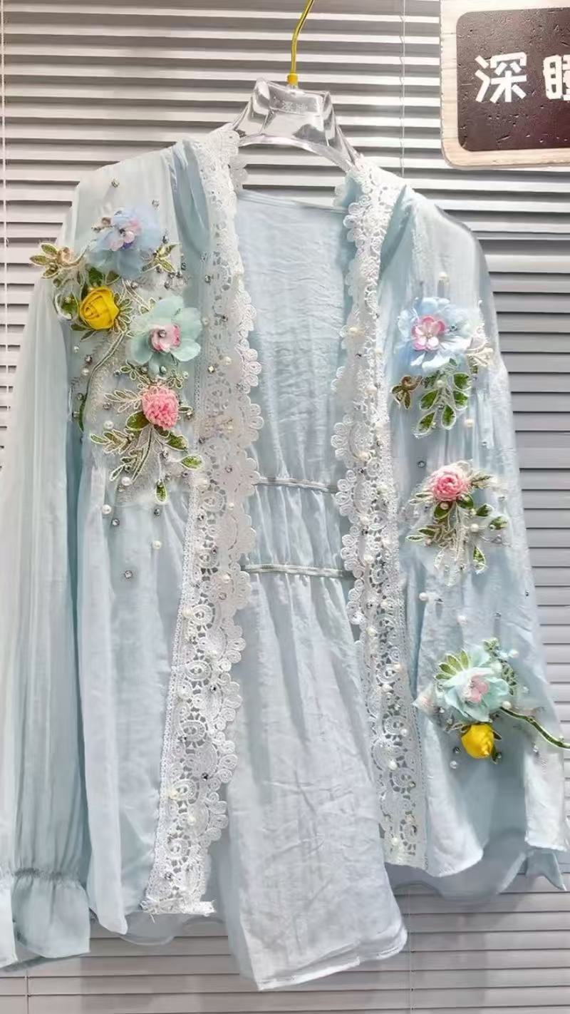 Nowości Oddychające koszulki z – Embroidery Cardigan recenzja i cena