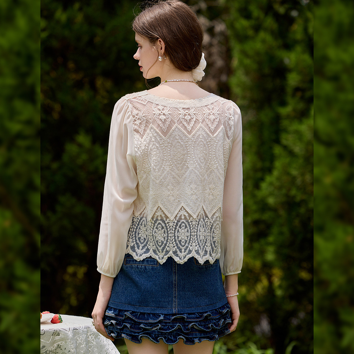 LOUIS YAO Słodki Koronkowy Kar – Embroidery Cardigan recenzja i cena