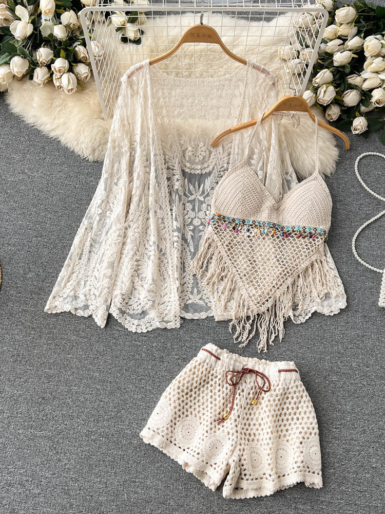 Letni Nowy Zestaw Wakacyjny Da – Embroidery Cardigan recenzja i cena
