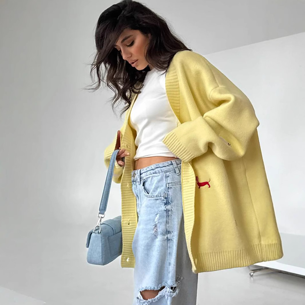 Sweter rozpinany z haftem jamn – Embroidery Cardigan recenzja i cena
