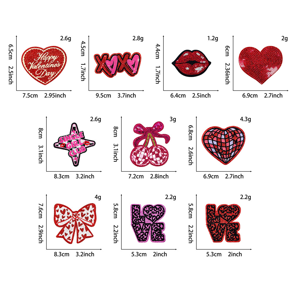 10 sztuk/zestaw Nowe naszywki  – Embroidery Lips recenzja i cena