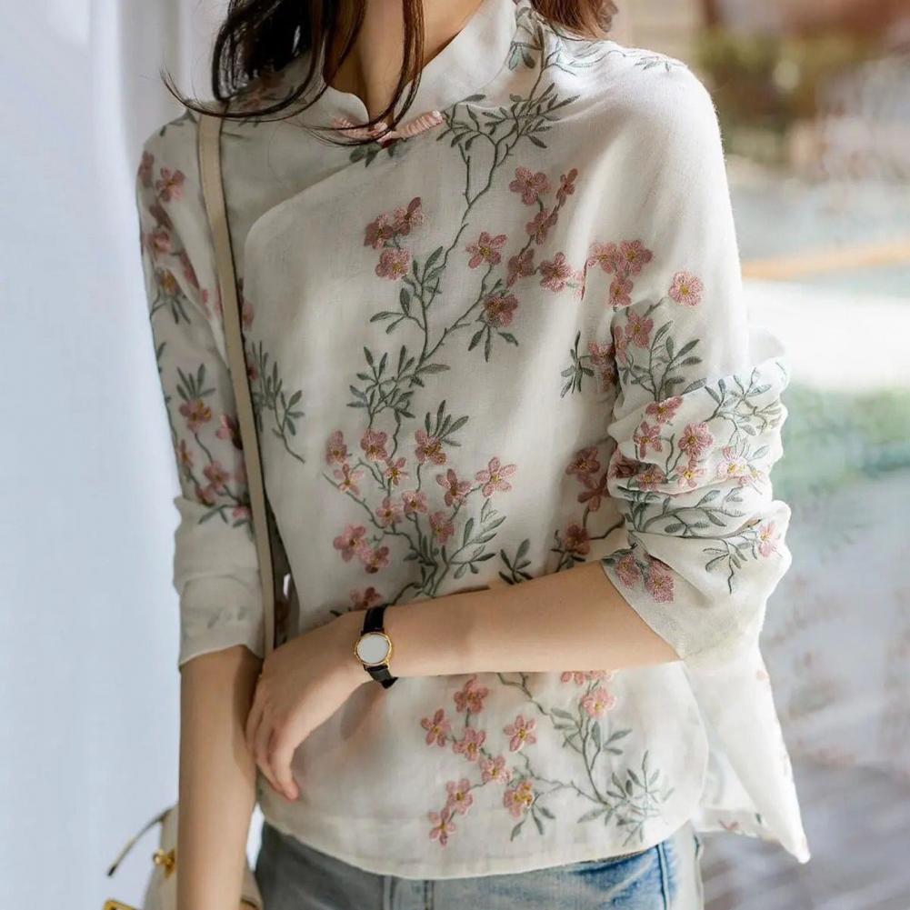 Koszula damska w stylu chiński – Embroidery Cardigan recenzja i cena