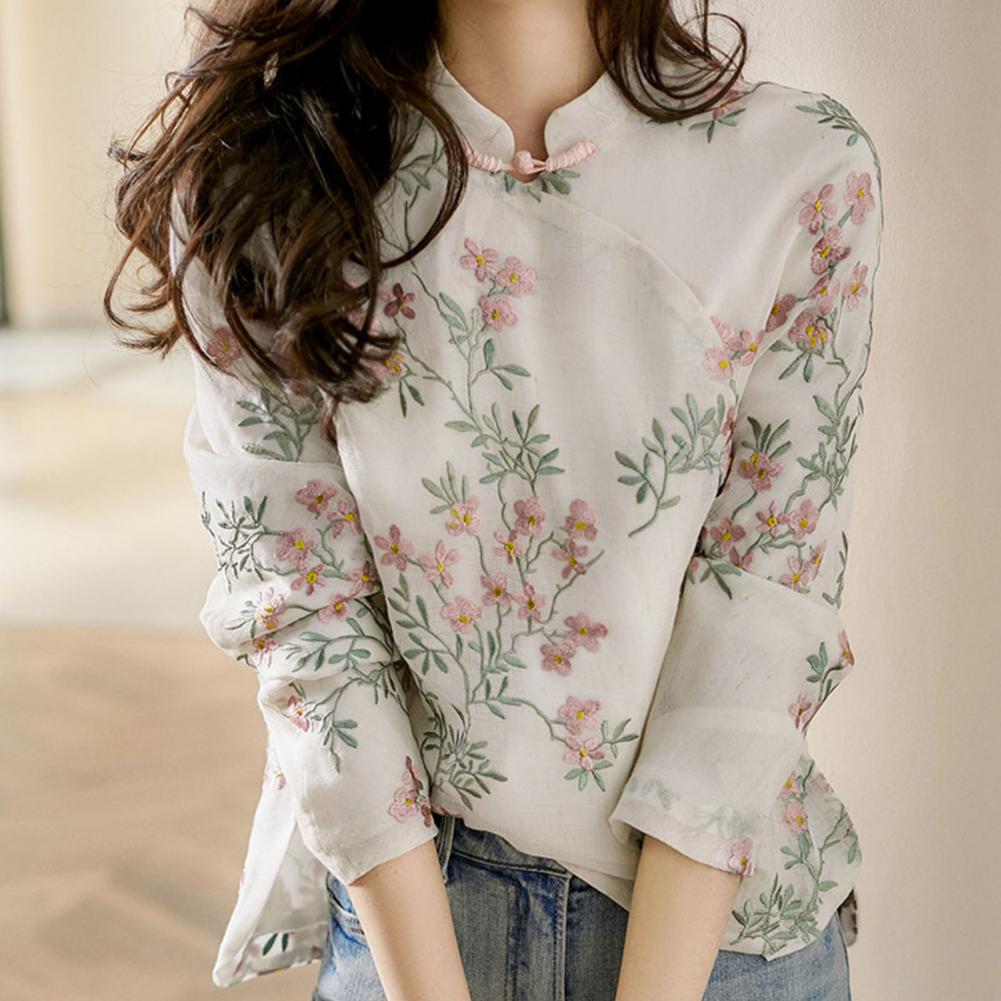 Koszula damska w stylu chiński – Embroidery Cardigan recenzja i cena