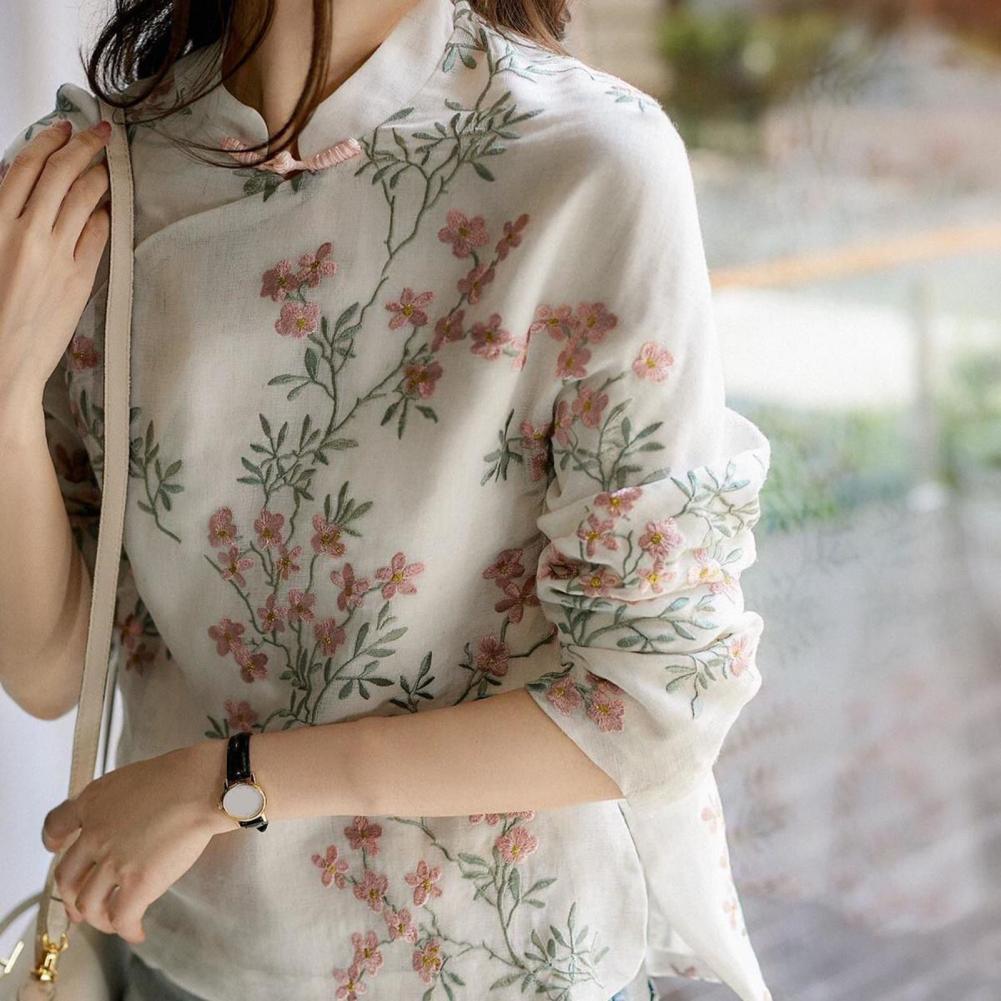Koszula damska w stylu chiński – Embroidery Cardigan recenzja i cena