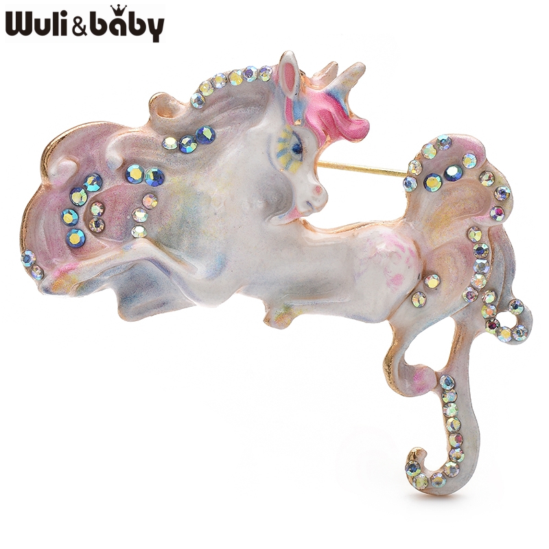 Wuli&baby Piękne emaliowane br – Embroidery Unicorn recenzja i cena