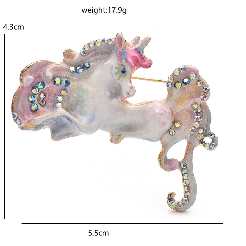 Wuli&baby Piękne emaliowane br – Embroidery Unicorn recenzja i cena