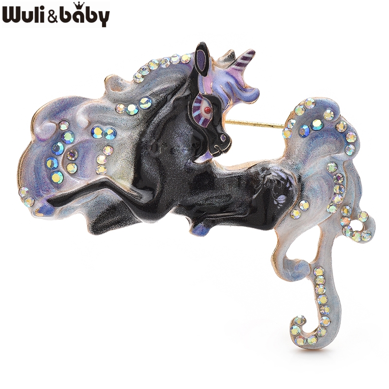 Wuli&baby Piękne emaliowane br – Embroidery Unicorn recenzja i cena